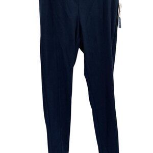 Old Navy Blue Leggings Womens L Mid Rise Heavy Ponte Knit Ankle Stretch Casual